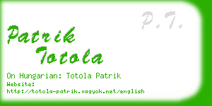 patrik totola business card